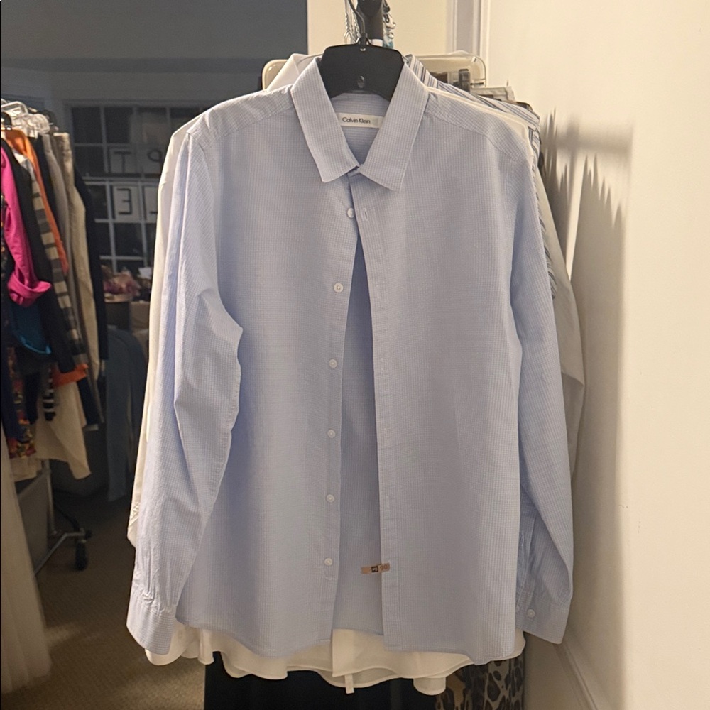 Calvin Klein Men's Sky Blue Dress Shirt